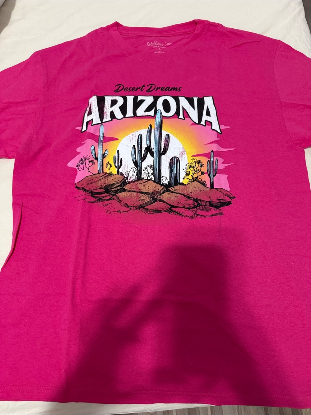 Rebellious One Arizona Desert Dreams Graphic Tee - Hot Pink